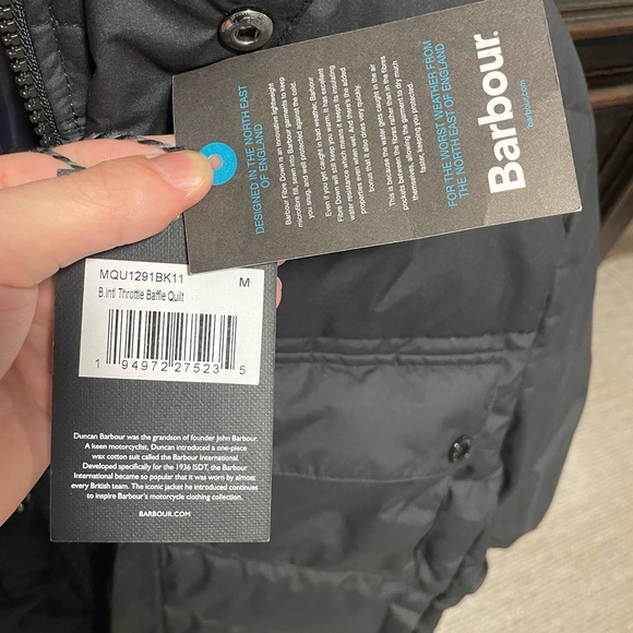 Winter Jacket. Barbour International throttle baffle quilt FIBREDOWN insulation. - Picture 7 of 7
